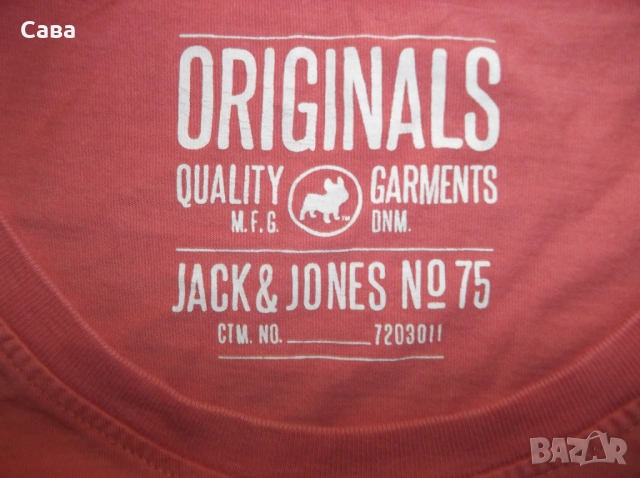 Тениски JACK&JONES  мъжки,Л-ХЛ  /синя,сива,сьомга/, снимка 6 - Тениски - 42194501