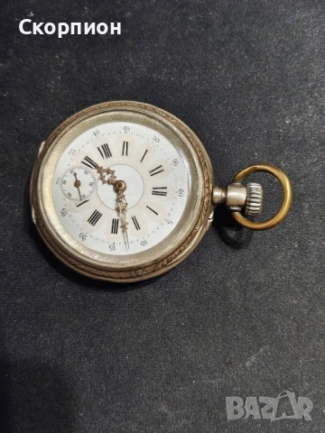 Швейцарски СРЕБЪРЕН джобен часовник 1901г. - 6 Рубина-ПЕРФЕКТЕН, снимка 3 - Джобни - 51389541