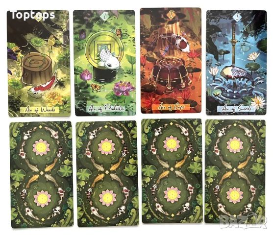 Таро карти 7х12см: Seasonal Fox Tarot & Wild Child Tarot & Nishikigoi Tarot, снимка 10 - Карти за игра - 45399685