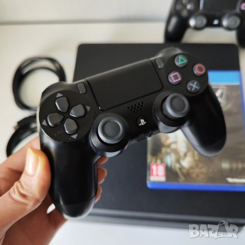 PlayStation 4 Slim + 2 Контролера и Fallout 4 – Готова за Игра, снимка 2 - PlayStation конзоли - 53957288