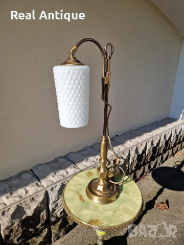 Страхотна антикварна немска настолна лампа , снимка 3 - Настолни лампи - 52803893