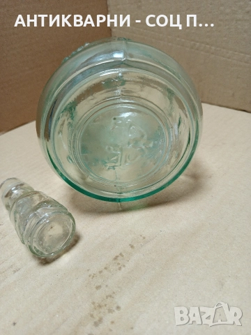 Соц Стара Руска Стъклена Гарафа Декантер 1.5лт., снимка 5 - Антикварни и старинни предмети - 52776978