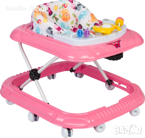 Бебешка проходилка 3 в 1 Moni Jungle Fun | Музикална проходилка с играчки, светлини и 5 мелодии, снимка 3 - Други - 51594150