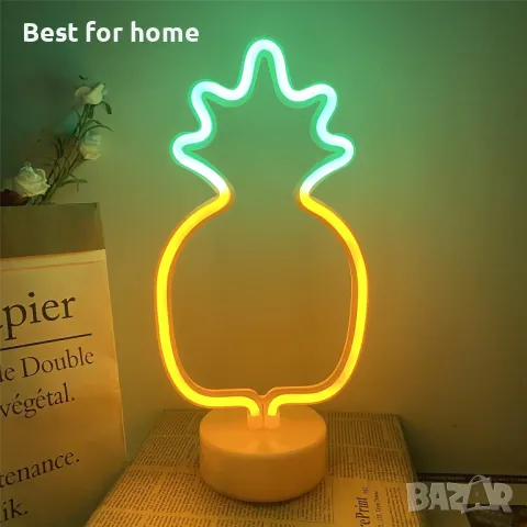 Neon Pineapple Light Неонови LED светлини, снимка 2 - Други - 49727407
