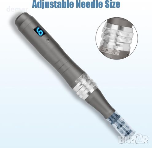 Microneedling Pen M8 с 20 касети (12pin, 4 x 36pin, 4 x Nano), безжичен професионален Dermapen, снимка 3 - Други - 46395265