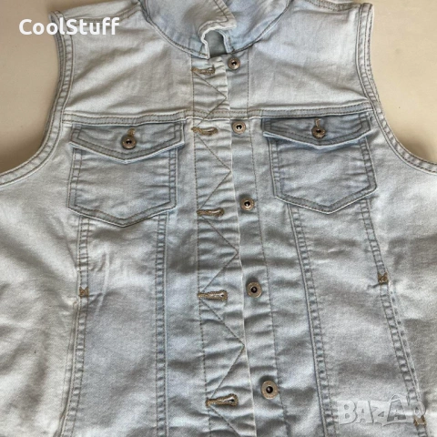 Дамски Дънков Елек ONLY Размер M, снимка 2 - Якета - 53932585