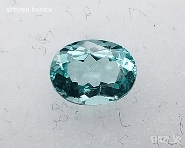 Параиба турмалин с перфектна чистота и цвят - 0.61кт.! Нов! Сертификат!, снимка 11 - Други - 49703400