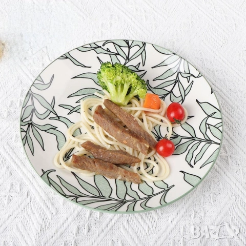 Порцеланова чиния с пластмасова поставка 19см, Листа 2, снимка 3 - Други стоки за дома - 52897570