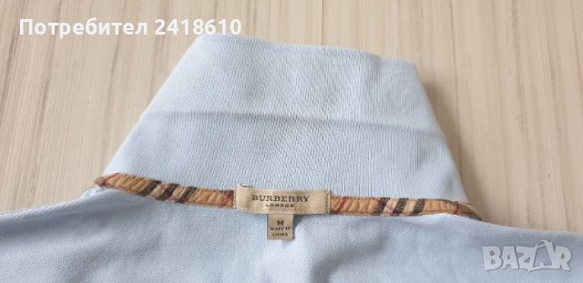 Burberry London  Pique Cotton Mens Size M / L  ОРИГИНАЛНА Тениска!, снимка 15 - Тениски - 45584575
