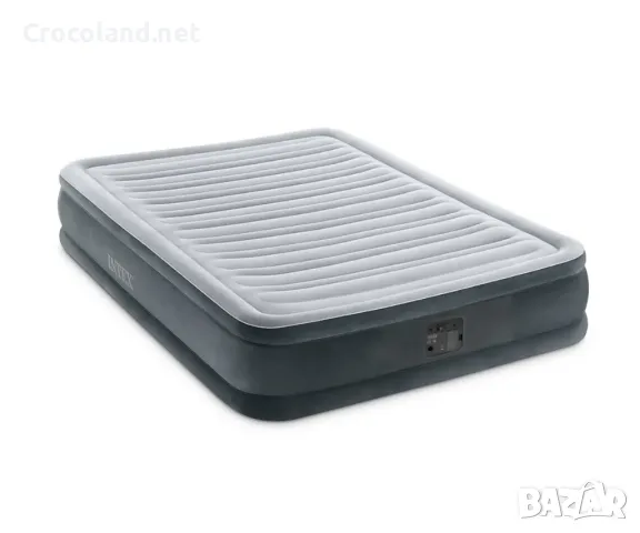 Надуваем матрак Intex Comfort-Plush Mid Rise, 137 х 191 х 33 см, вградена помпа, PVC, луксозен