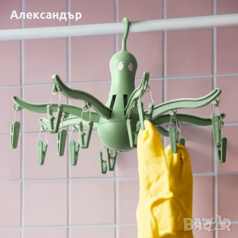 Закачалка за сушене на дрехи във форма на октопод с 16 щипки, снимка 6 - Други стоки за дома - 54168374