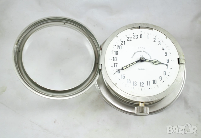 501 Корабен 24-часов часовник от подводница ВМС на СССР от 60 години. Nr.3112, снимка 3 - Антикварни и старинни предмети - 52324927