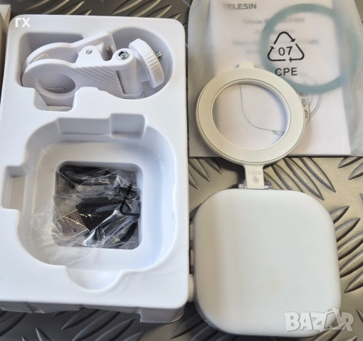 Магнитна led лампа "Ice Cube" осветление, Telesin RGB , съвместима с iPhone, снимка 4 - Светкавици, студийно осветление - 52381129