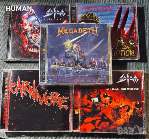 Carnivore - Sodom - Megadeth , снимка 1 - CD дискове - 48332837