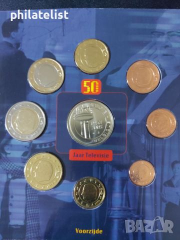 Белгия 2003 - Комплектен банков евро сет от 1 цент до 2 евро + възпоменателен медал, снимка 2 - Нумизматика и бонистика - 45583899