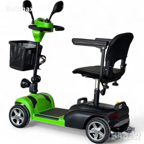 Електрическа четириколка BULLMAX N1, Електрическа спирачка, 350W, Сгъваема, Червена, снимка 4 - Инвалидни колички - 52570108