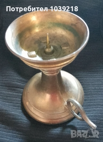 МАСИВЕН МЕСИНГОВ СВЕЩНИК, снимка 4 - Декорация за дома - 52183638