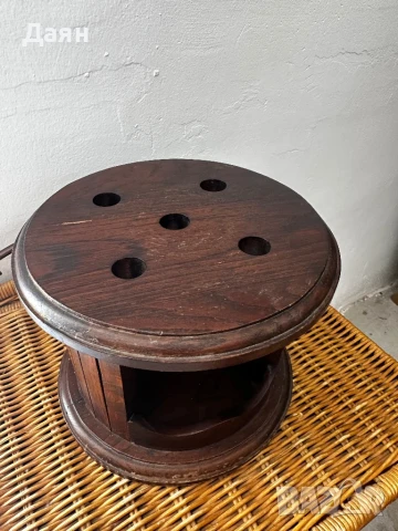 Antique Wooden Foot Stove, снимка 3 - Антикварни и старинни предмети - 50925137