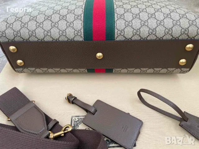 GUCCI Оригиналнa Чанта Ophidia Гучи Supreme Canvas Bowling Savoy Bag, снимка 7 - Чанти - 47750548