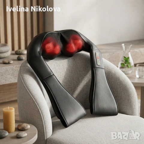 Безжичен 4D шиацу масажор с инфрачервено затопляне, снимка 10 - Масажори - 54154538