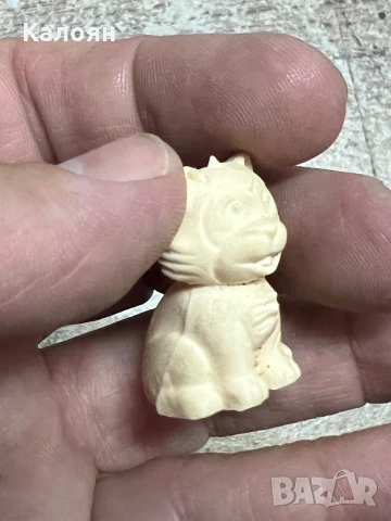 Играчка малка фигурка гумена на котка от ГДР, снимка 2 - Фигурки - 50558594