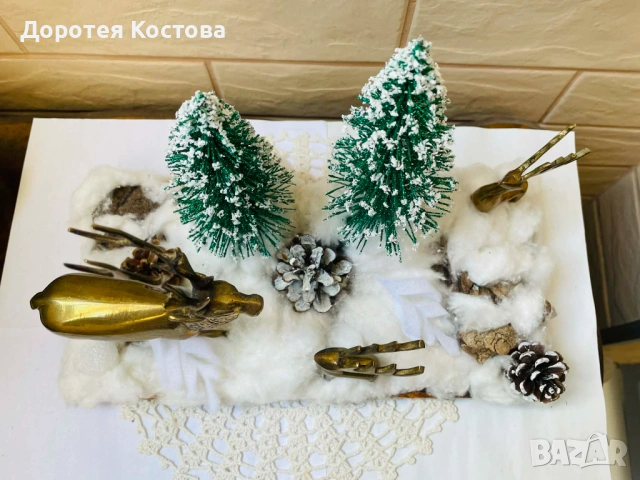 Красива украса с месинг от Англия, снимка 5 - Антикварни и старинни предмети - 54211024