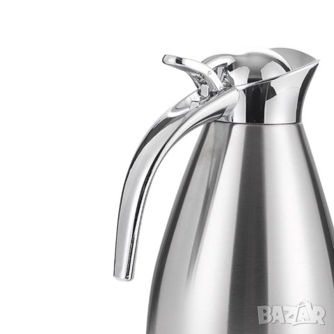 Комплект от 2 термоса Cheffinger 1L + 1.5L сребрист чайник, снимка 7 - Други - 51974554