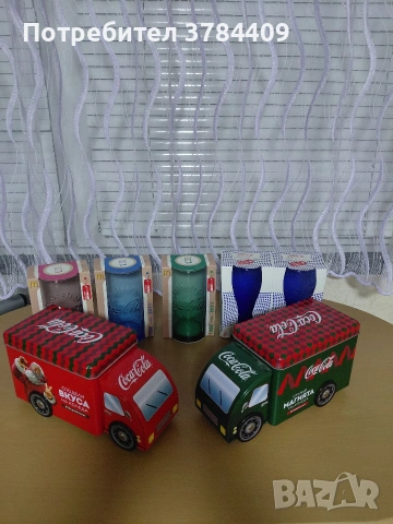 камион метален и чаши на KokaKola