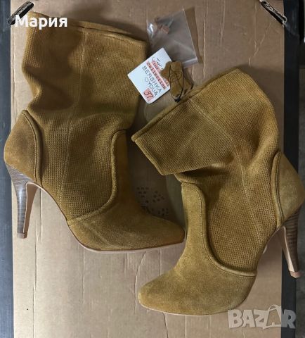 Велурени боти Bershka, снимка 3 - Дамски боти - 46783502