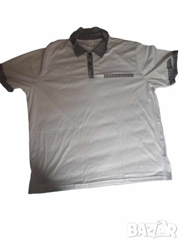 Мъжка ежедневна карирана риза с ревер,4 копчета,винтидж стил и къс ръкав, снимка 5 - Тениски - 46102745