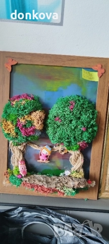 декорации ръчно изработени от жив скандинавски мъх и сапунени рози., снимка 12 - Декорация за дома - 52206004