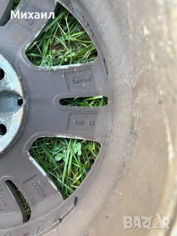 Алуминиеви джанти 16 инча с гуми, оригинални от  Мерцедес Е-клас 8J/16 ET46, снимка 5 - Гуми и джанти - 52430622