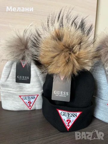 Нови зимни шапки Guess с естествен пух , снимка 5 - Шапки - 47989911