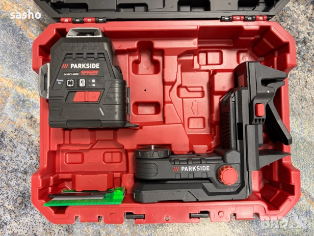Акумулаторен Лазерен Нивел с Кръстосани Линии PARKSIDE Performance 20V PKLLP 3360 A1, снимка 2 - Други инструменти - 53611545