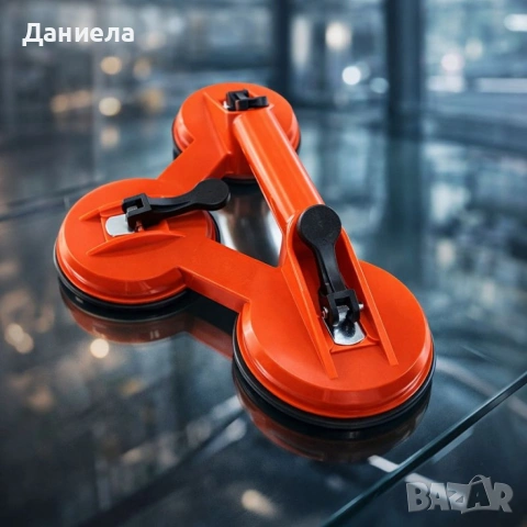 Троен вакуумен държач за стъкла – до 120 кг товароносимост, снимка 2 - Други стоки за дома - 53256897