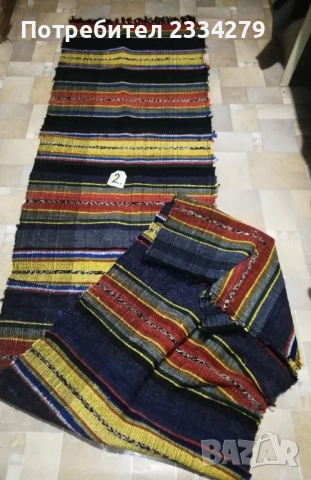 Автентични черги-пътеки, ръчно тъкани на дървен стан през 30-40те години. , снимка 5 - Антикварни и старинни предмети - 51802190