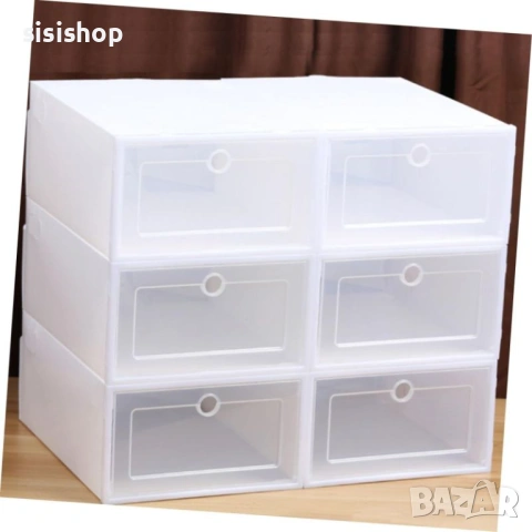 Органайзер за обувки XL: Прозрачна кутия за съхранение (33x24x14 см) 4948, снимка 2 - Други стоки за дома - 53994099