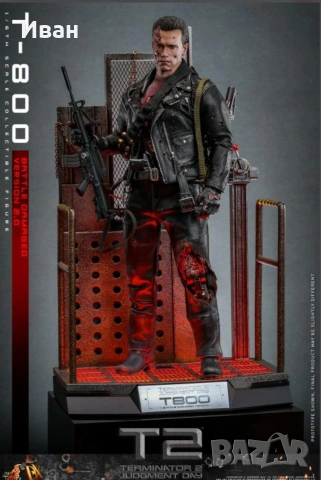 Hot Toys Terminator 2: Judgement Day DX46 T-800 Battle Damaged Version 2.0, снимка 9 - Колекции - 47236526