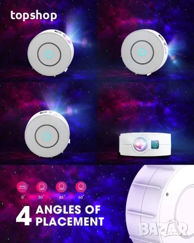 НОВ, ТЕСТВАН, SUPPOU LED WiFi Galaxy проектор, интелигентна нощен проектор за деца и възрастни..., снимка 2 - Плейъри, домашно кино, прожектори - 50555914