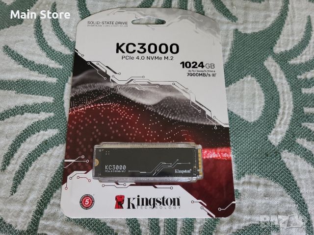 Kingston KC3000 1TB M 2 NVMe PCIe SSD памет, снимка 2 - Твърди дискове - 45160287