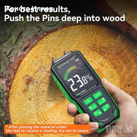 Влагомер с LCD дисплей Безконтактен влагомер RDINSCOS MT93 USB зареждане, снимка 2 - Други инструменти - 53644995