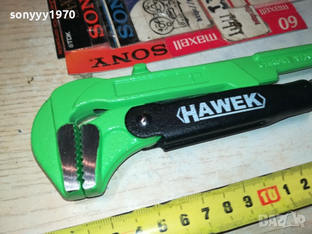 HAWEK-30СМ ТРЪБЕН КЛЮЧ ЗЕЛЕН 1010251751, снимка 2 - Ключове - 52011471