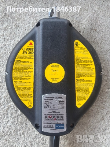 Осигурителна макара, за работа на височина North 6 метра, снимка 3 - Други инструменти - 51536642