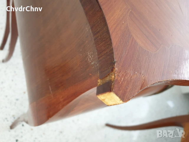 2бр-чифт стари френски дървени конзолни масички-шкафчета за легло, снимка 15 - Шкафове - 54091644