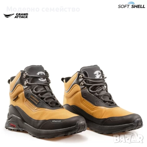 Мъжки зимни боти софтшел с връзки зимни 