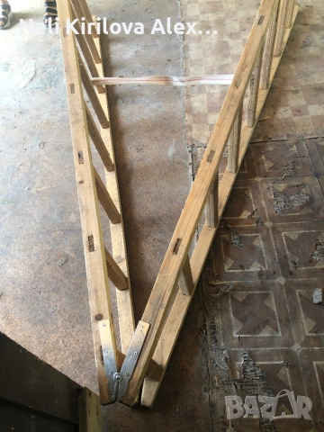 Дървена двойна стълба много здрава, снимка 2 - Други - 51799087