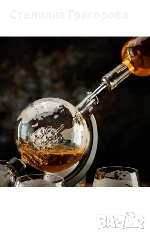 Декантер за уиски - глобус, снимка 3 - Други - 52983699