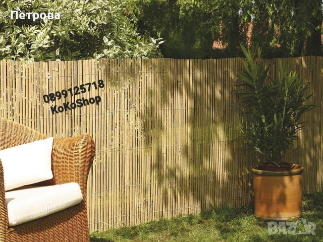 Ограда от бамбук-1 х 3 метра/декоративна ограда от бамбук/преграда от бамбук, снимка 3 - Огради и мрежи - 44986140