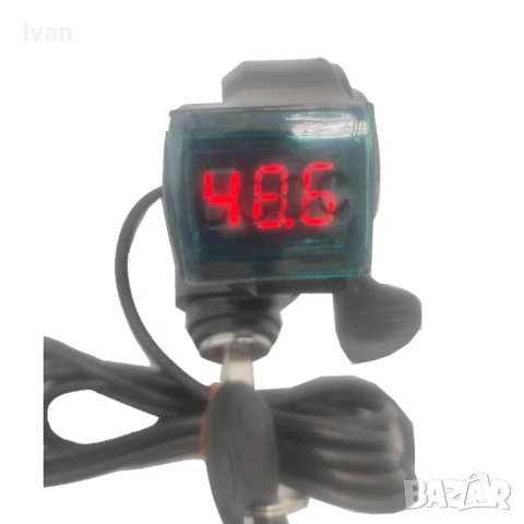 Универсален палец за газ, масур за скутер, електрическо колело с волтмер и контактен ключ, снимка 8 - Велосипеди - 53985728