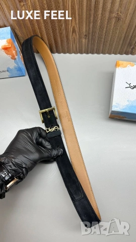 Yves Saint Helens 💎 Естествена Кожа и Велур , снимка 9 - Колани - 54055117